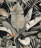 Candice Olson Tropical Cabana Black Peel & Stick Grey Wallpaper