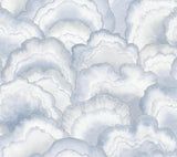 Candice Olson Abalone Fans Blue Peel & Stick Blue Wallpaper