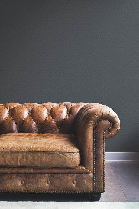 Ronald Redding Designs Wickwork Ink Press Black Wallpaper