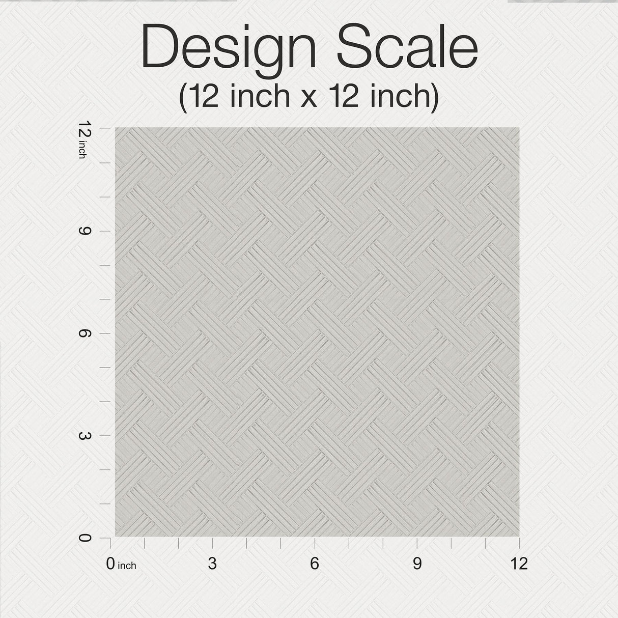 Ronald Redding Designs Wickwork Pearl Trax Off-White Wallpaper