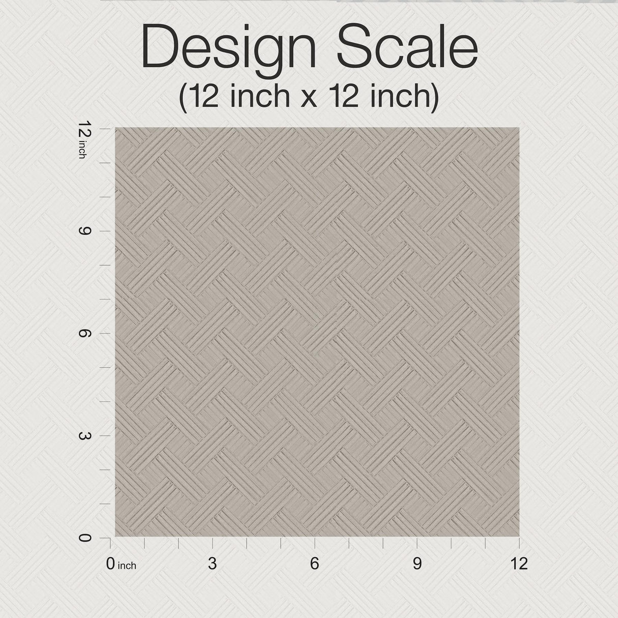 Ronald Redding Designs Wickwork Fog Transit Beige Wallpaper