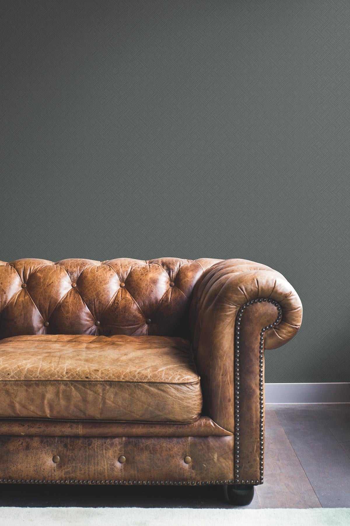 Ronald Redding Designs Wickwork Rotary Black Wallpaper