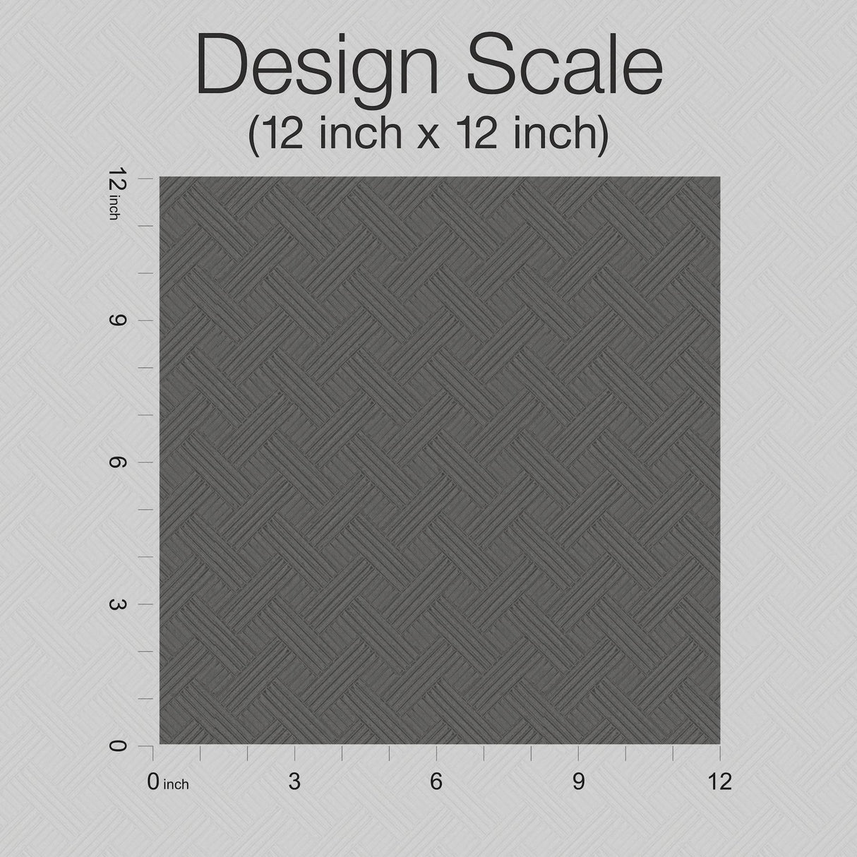 Ronald Redding Designs Wickwork Shadow Grey Wallpaper