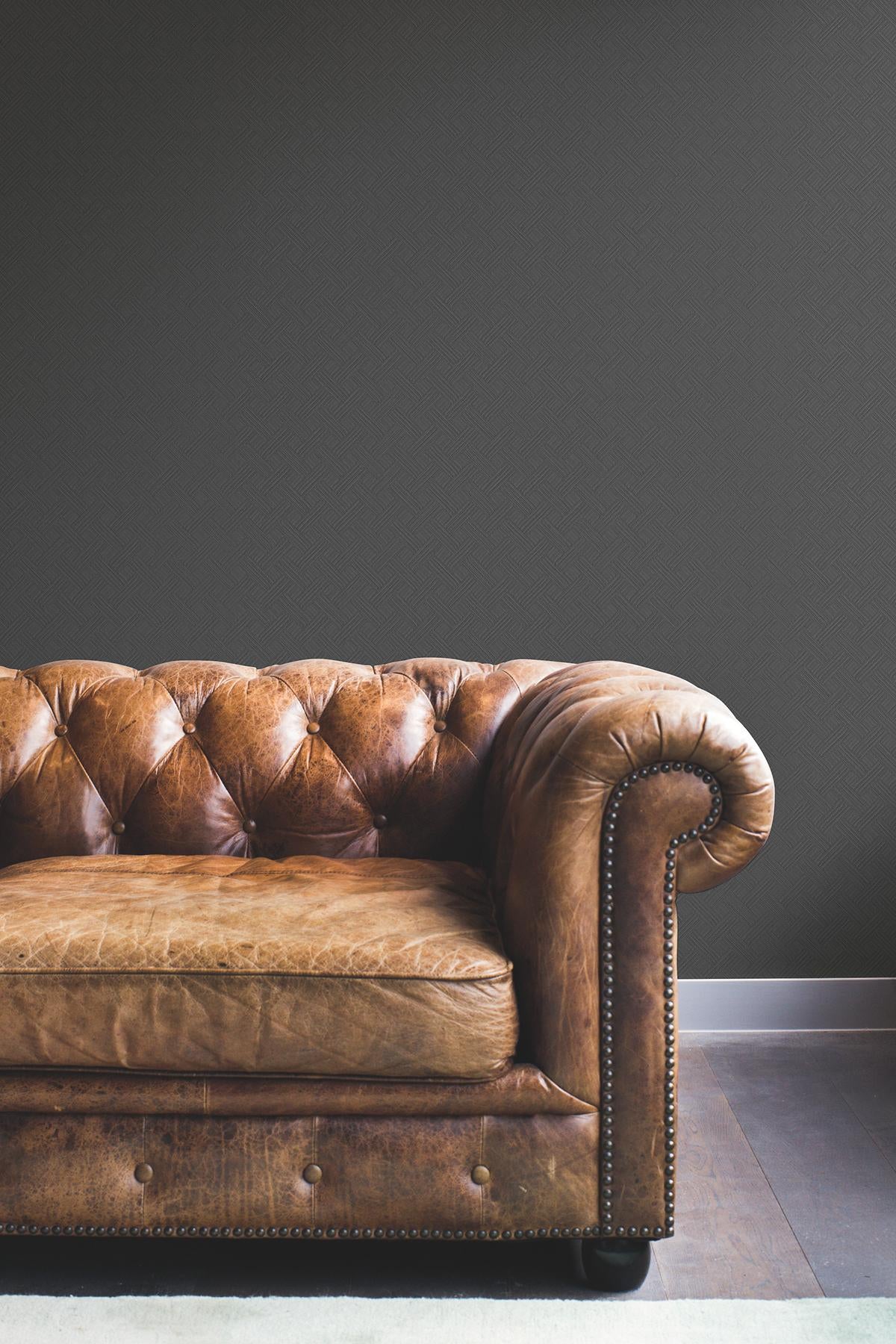 Ronald Redding Designs Wickwork Shadow Grey Wallpaper