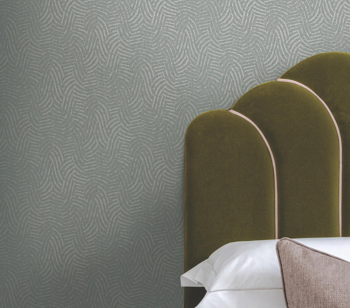 Ronald Redding Designs Helix Juniper Blue Wallpaper