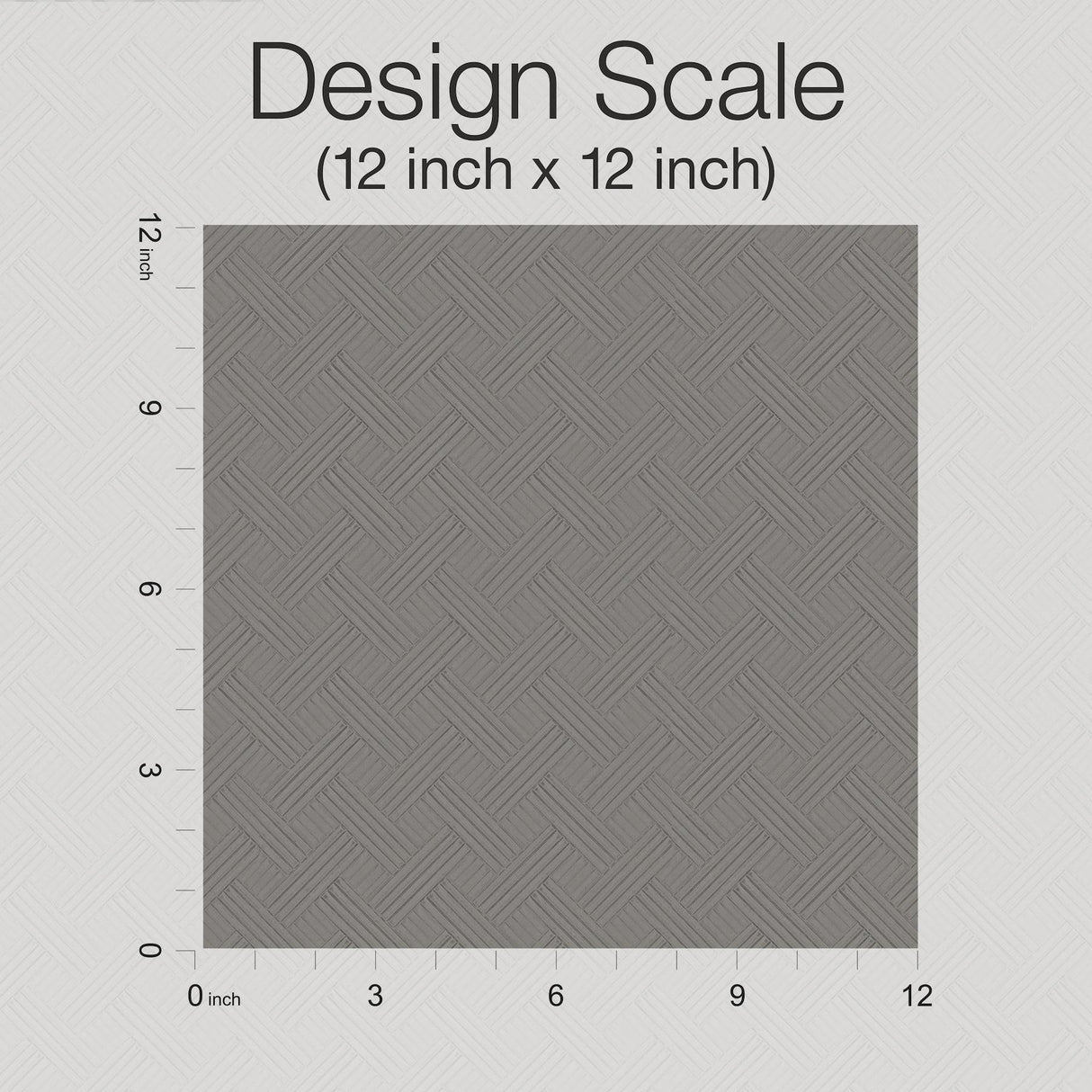 Ronald Redding Designs Wickwork Graphite Brown Wallpaper