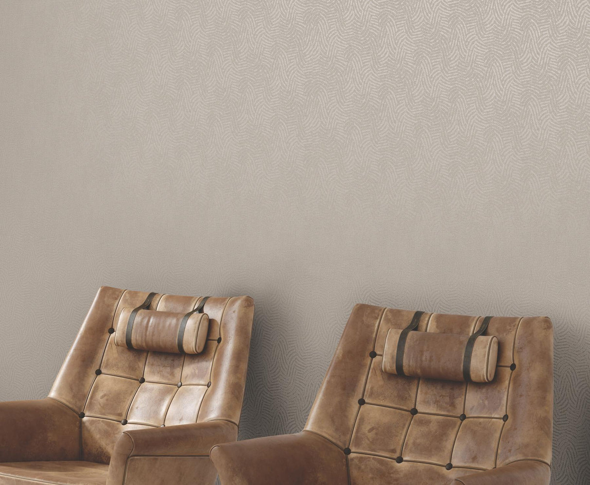Ronald Redding Designs Helix Jute Brown Wallpaper
