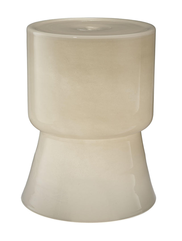 Jamie Young Huntington Garden Glass Stool, Cream