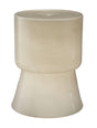 Jamie Young Huntington Garden Glass Stool, Cream