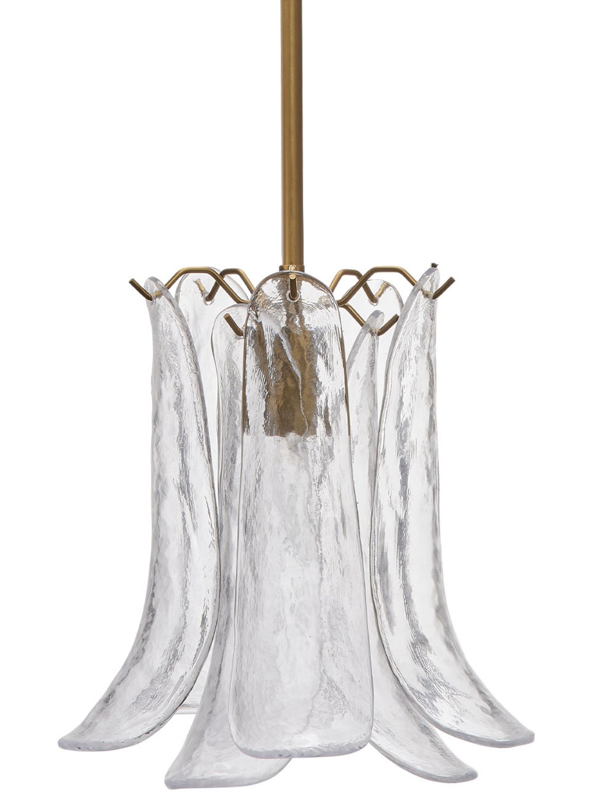 Jamie Young Cala 1-Light Blown Glass Pendant, Clear