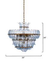 Jamie Young Arcade 10-Light Blown Glass Chandelier, Blue