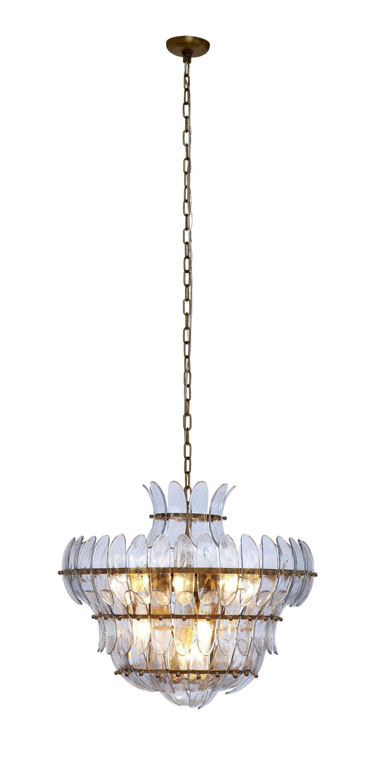 Jamie Young Arcade 10-Light Blown Glass Chandelier, Blue