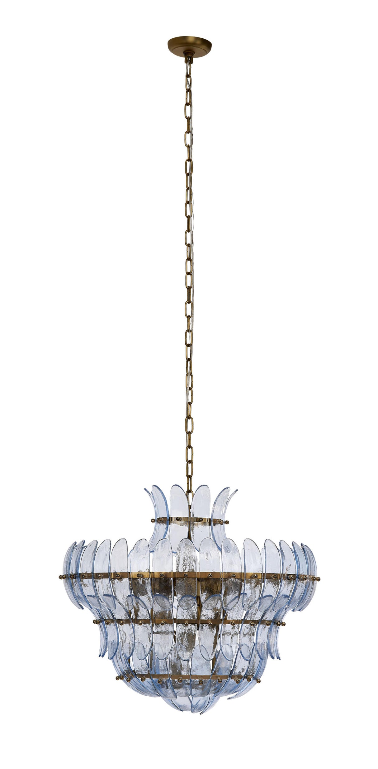 Jamie Young Arcade 10-Light Blown Glass Chandelier, Blue