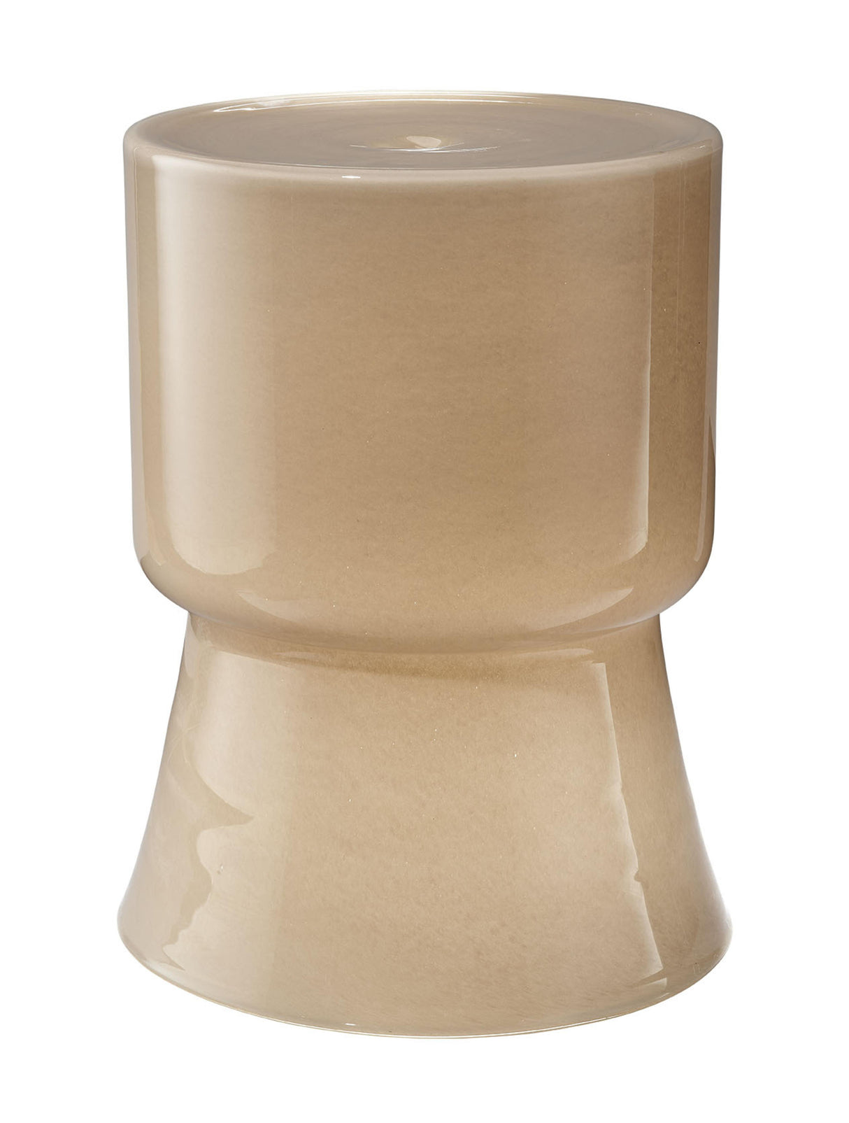 Jamie Young Huntington Garden Glass Stool, Taupe