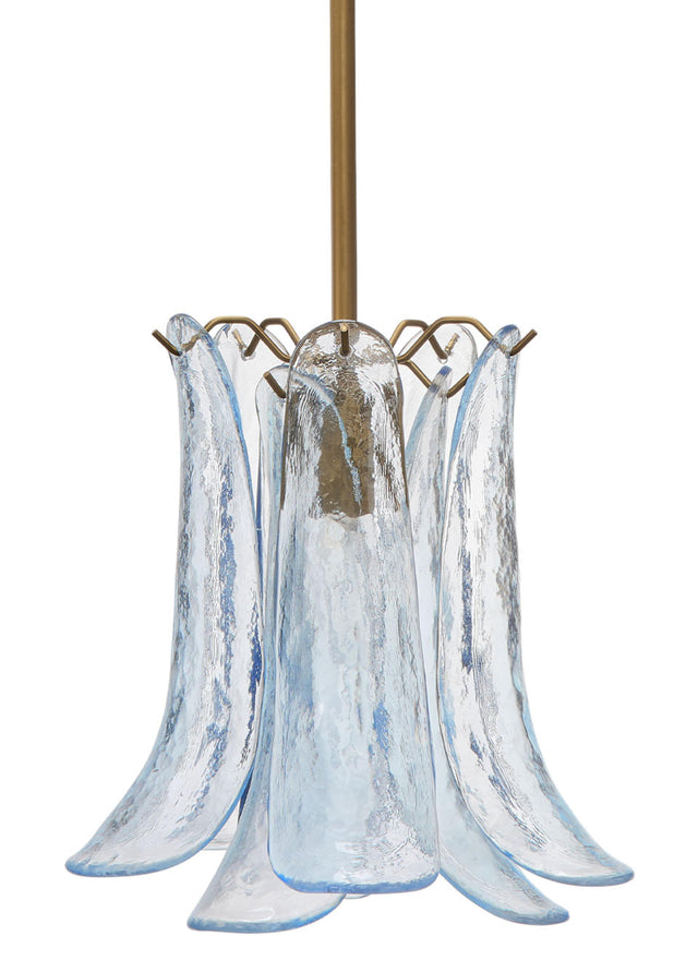 Jamie Young Cala 1-Light Blown Glass Pendant, Blue