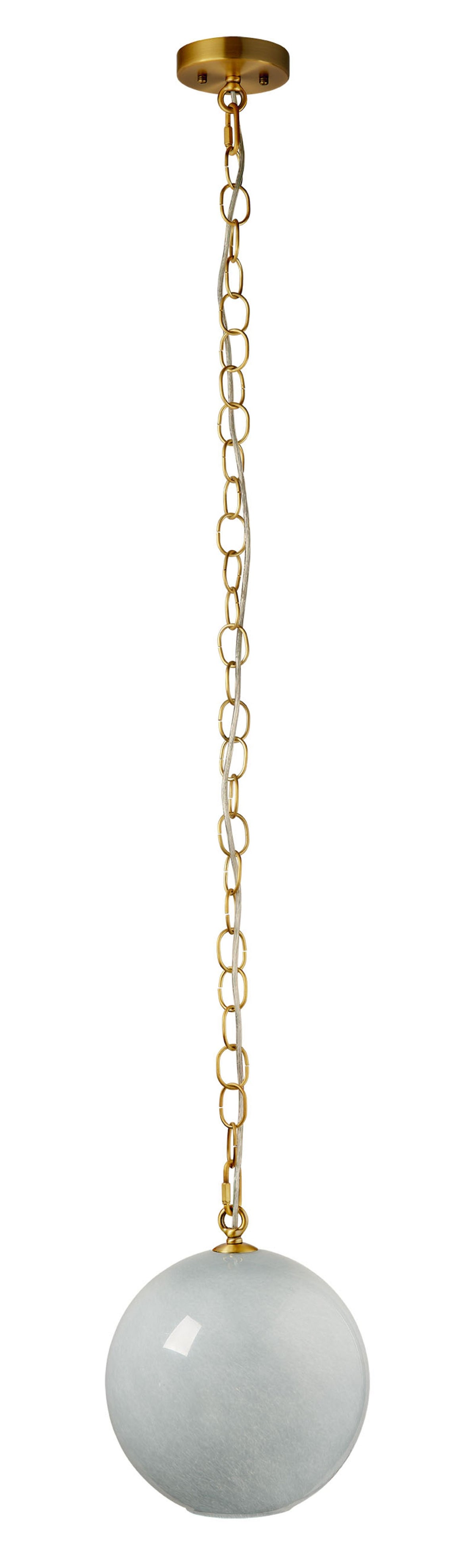 Jamie Young Camber 1-Light Glass Pendant, Blue