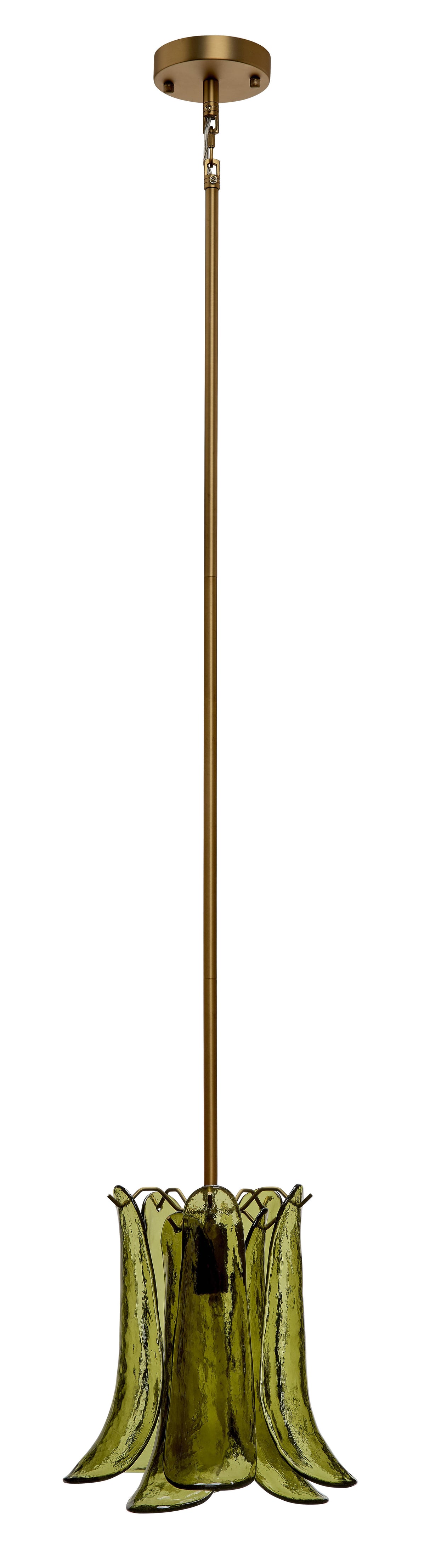 Jamie Young Cala 1-Light Blown Glass Pendant, Green