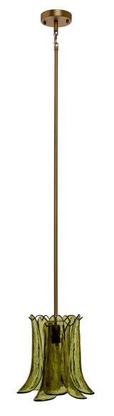 Jamie Young Cala 1-Light Blown Glass Pendant, Green