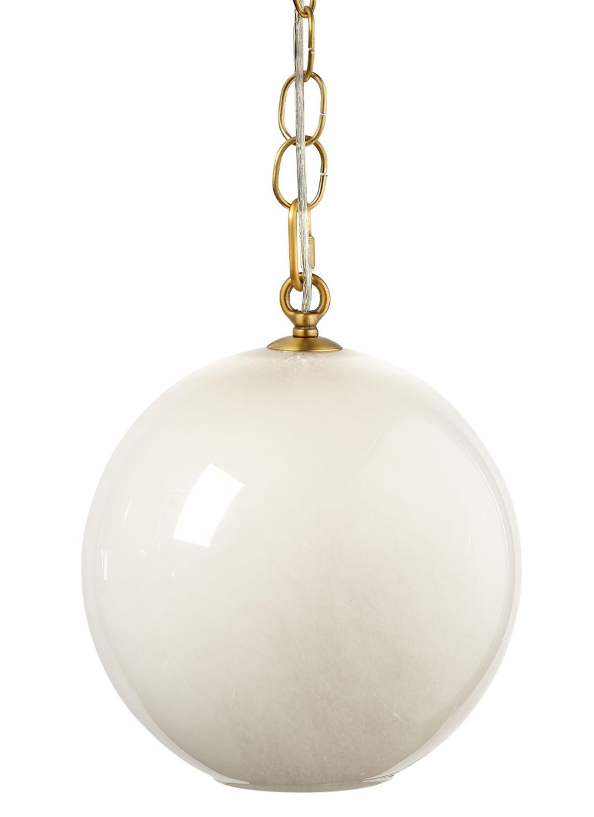 Jamie Young Camber 1-Light Blown Glass Pendant, Taupe