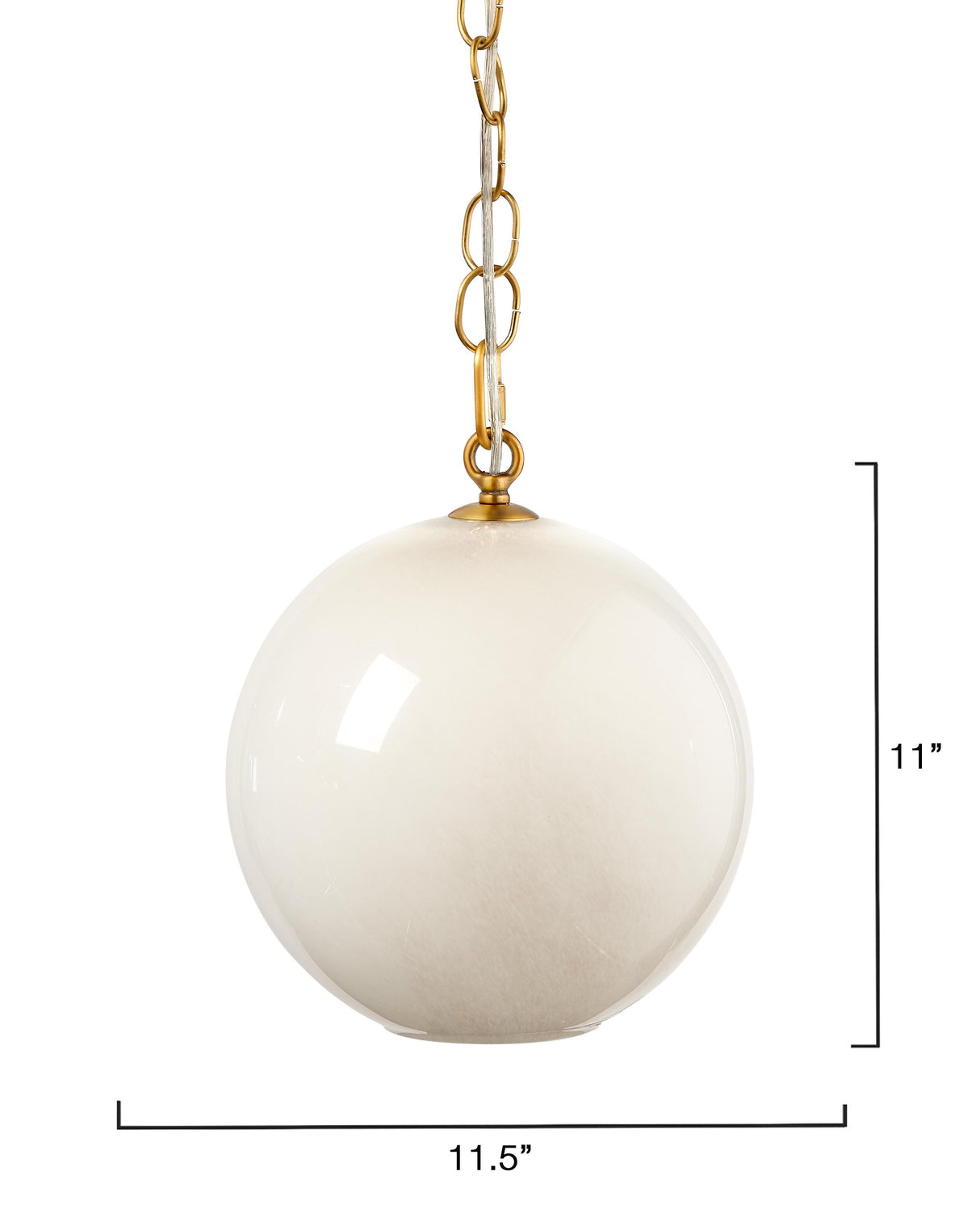 Jamie Young Camber 1-Light Blown Glass Pendant, Taupe