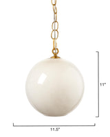 Jamie Young Camber 1-Light Blown Glass Pendant, Taupe