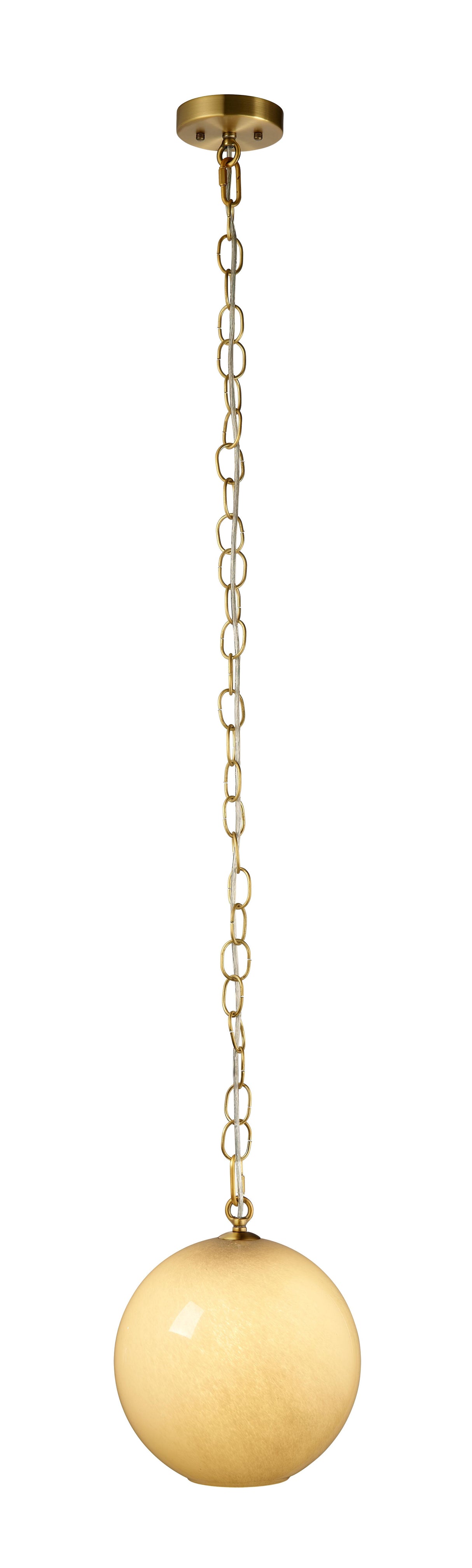 Jamie Young Camber 1-Light Blown Glass Pendant, Taupe