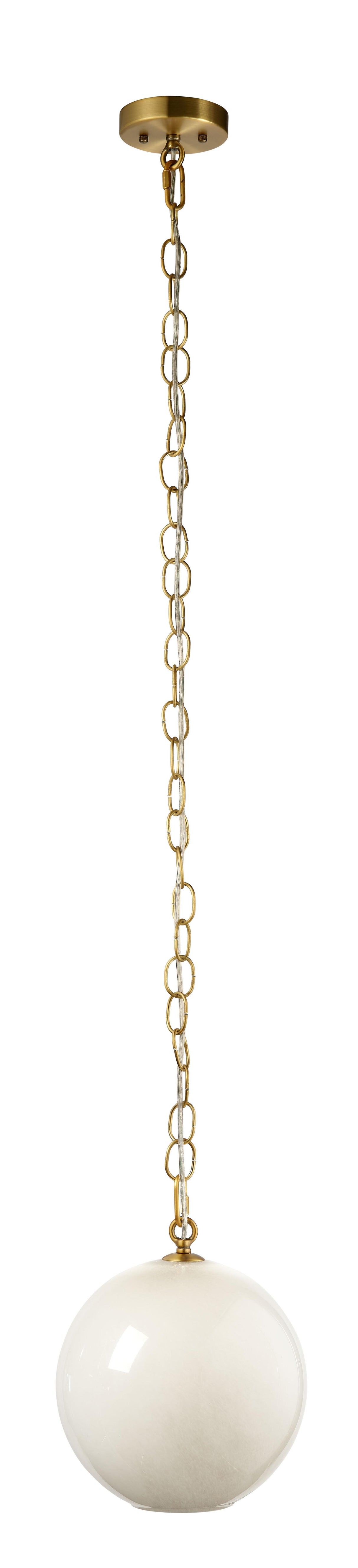 Jamie Young Camber 1-Light Blown Glass Pendant, Taupe