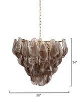 Jamie Young Magnolia 10-Light Quartz Glass Chandelier