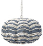 Jamie Young Clamshell Wood Beaded 4-Light Small Chandelier