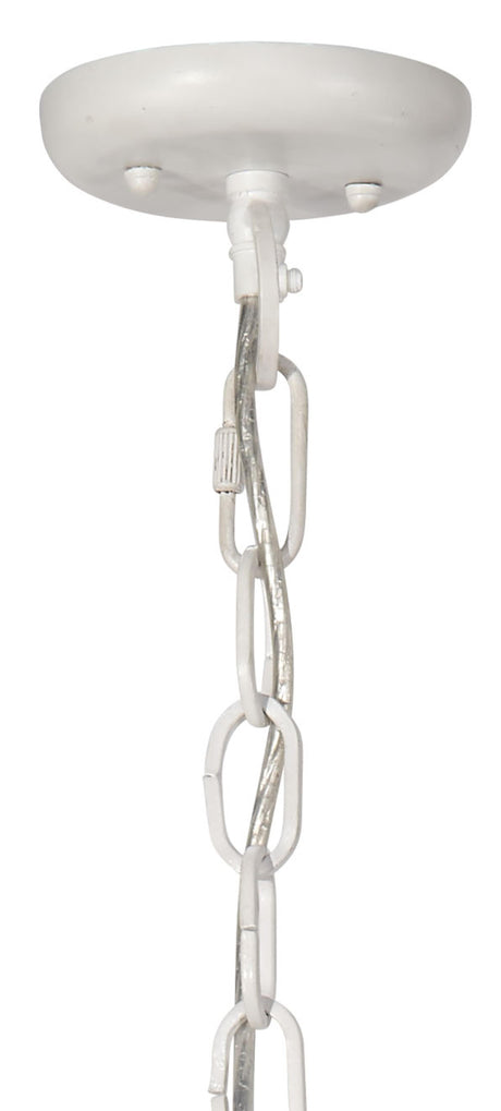 Jamie Young Clamshell Wood Beaded 4-Light Small Chandelier