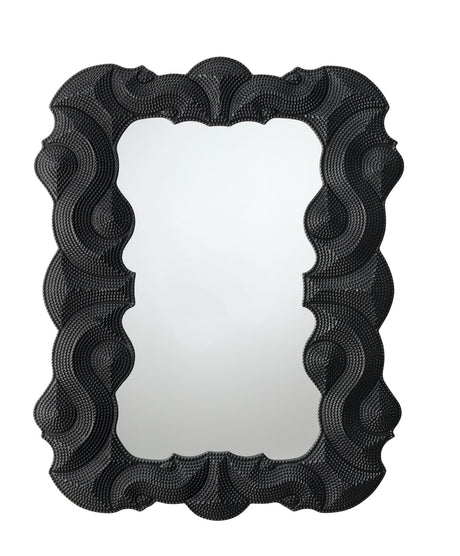 Jamie Young Baroque Resin Wall Mirror, Black