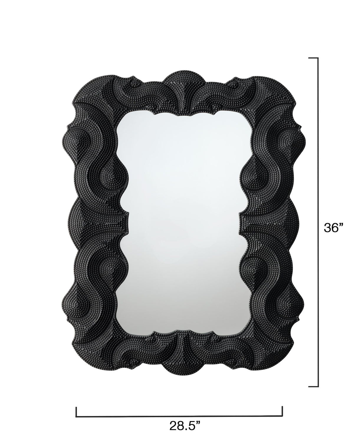 Jamie Young Baroque Resin Wall Mirror, Black