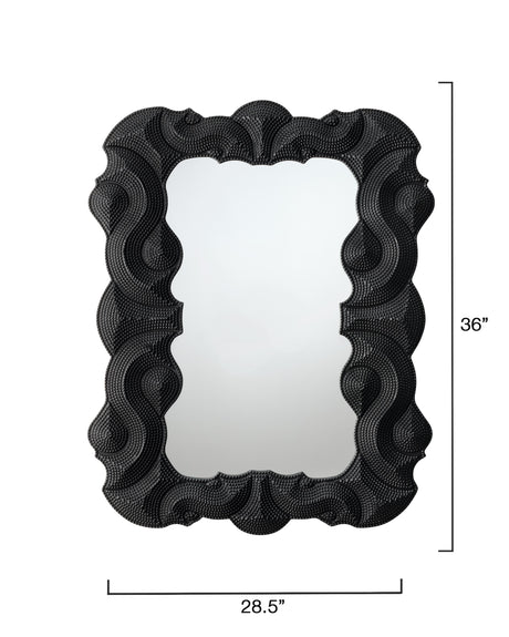Jamie Young Baroque Resin Wall Mirror, Black