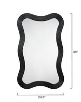 Jamie Young Deli Wavy Bamboo Wall Mirror, Black