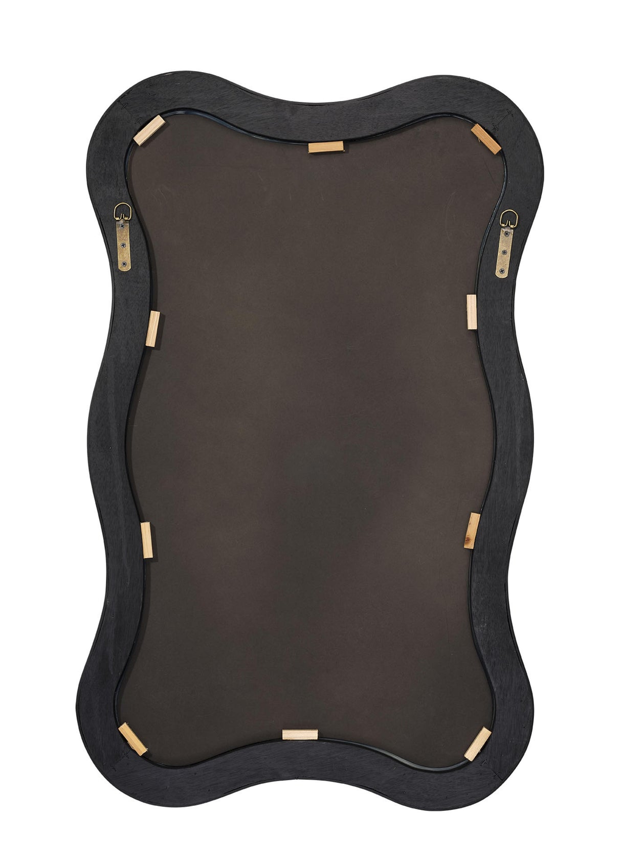 Jamie Young Deli Wavy Bamboo Wall Mirror, Black