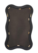 Jamie Young Deli Wavy Bamboo Wall Mirror, Black