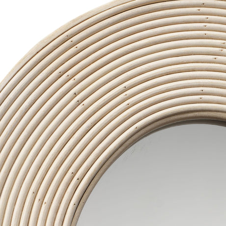 Jamie Young Deli Wavy Bamboo Wall Mirror, Cream