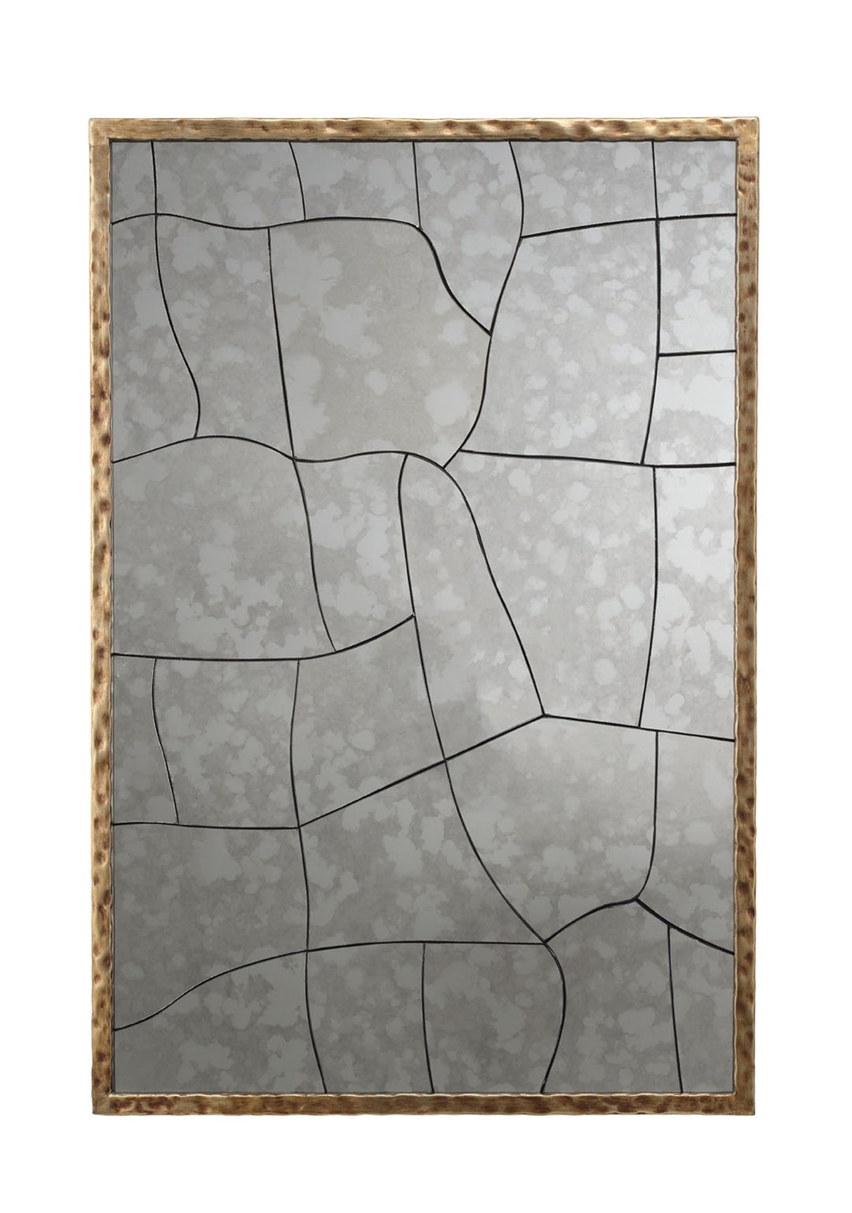 Jamie Young Fractured Hammered Iron Rectangle Wall Mirror