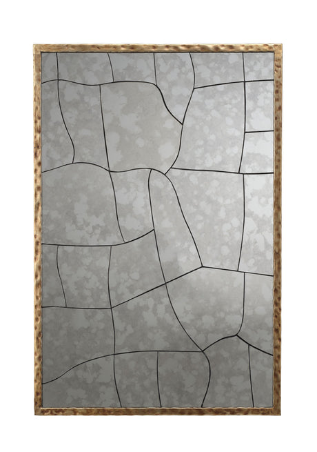 Jamie Young Fractured Hammered Iron Rectangle Wall Mirror