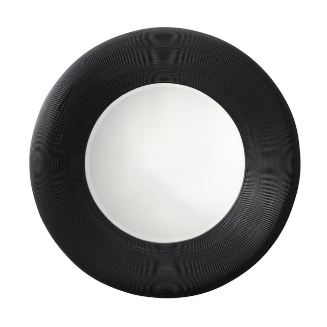 Jamie Young Paddock Bamboo Round Wall Mirror, Black