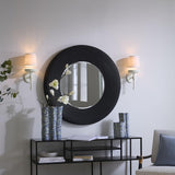 Jamie Young Paddock Bamboo Round Wall Mirror, Black