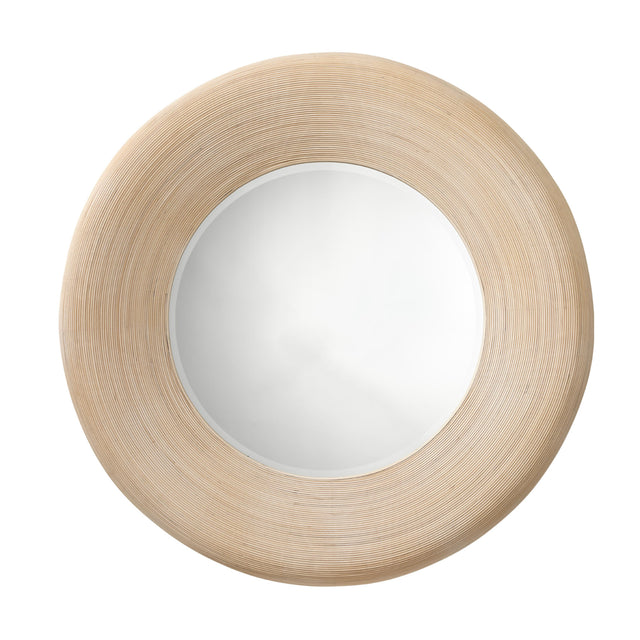 Jamie Young Paddock Bamboo Round Wall Mirror, Cream