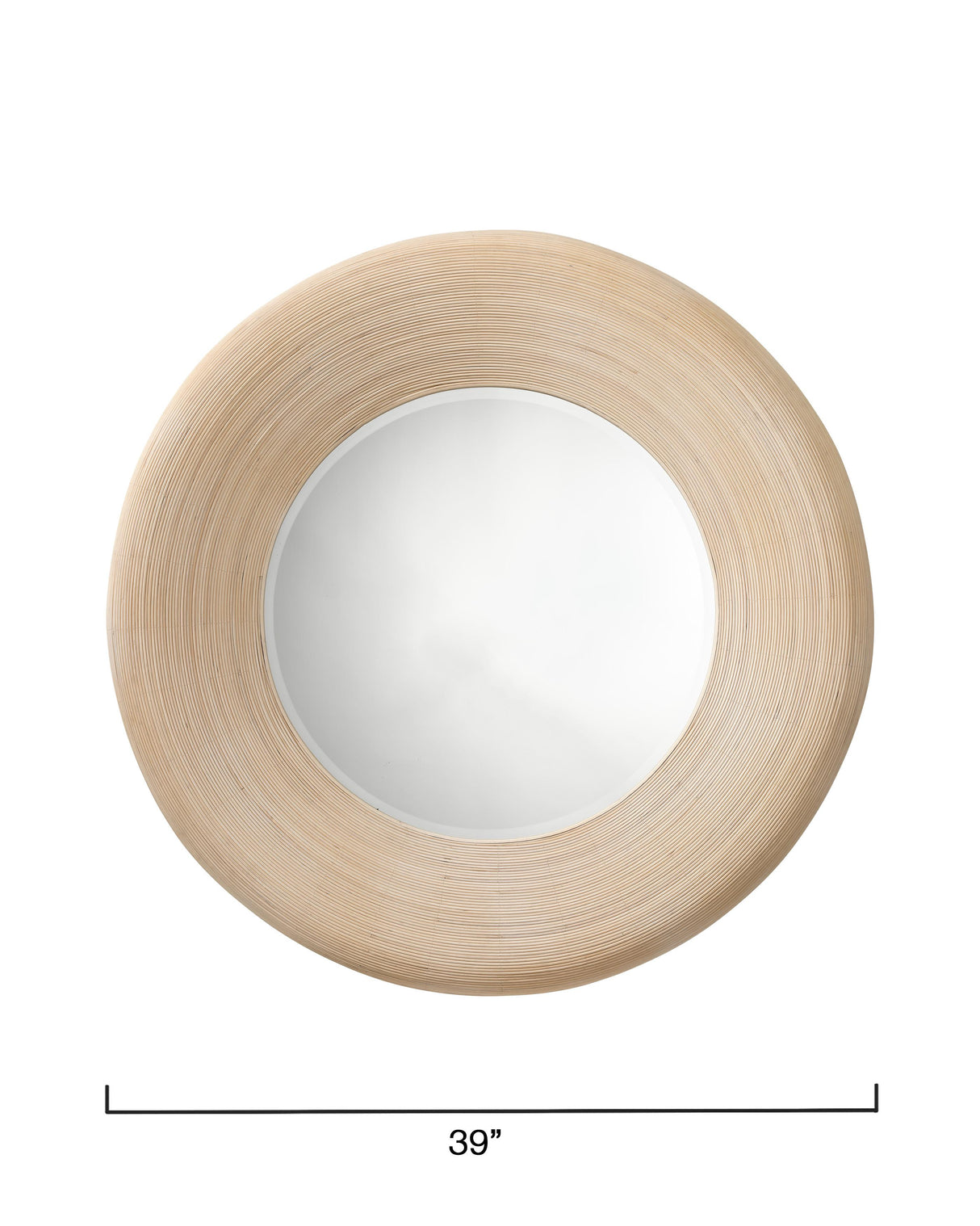 Jamie Young Paddock Bamboo Round Wall Mirror, Cream