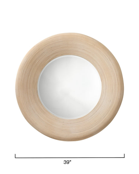 Jamie Young Paddock Bamboo Round Wall Mirror, Cream