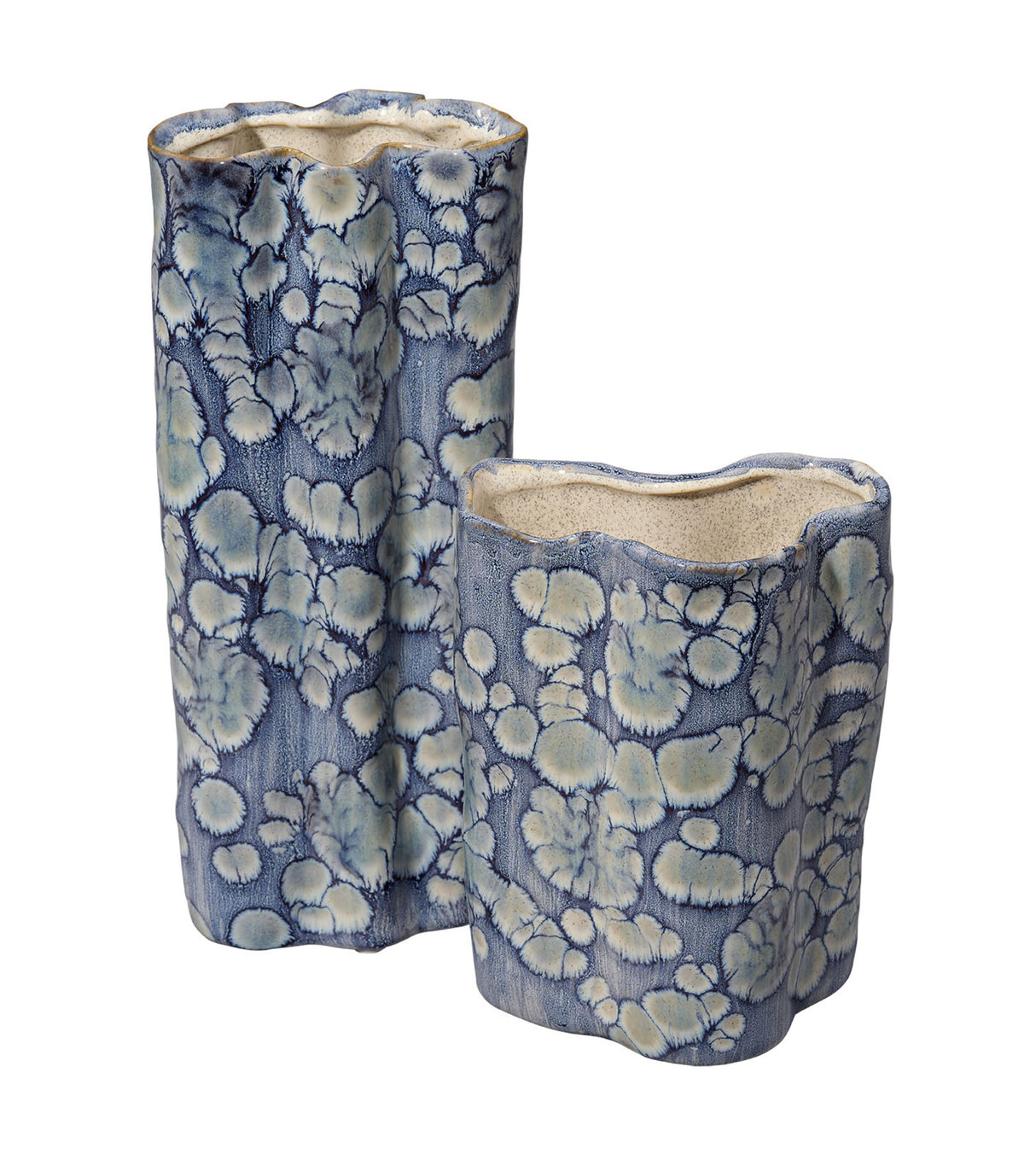 Jamie Young Cloud Ceramic Decorative Set of 2 Vases