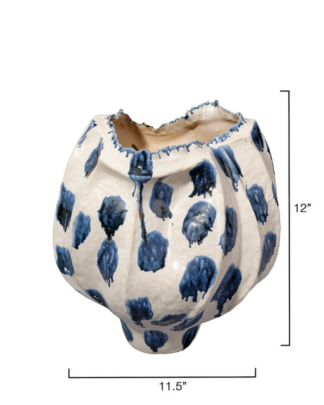 Jamie Young Monet Wide Ceramic Decorative Vase