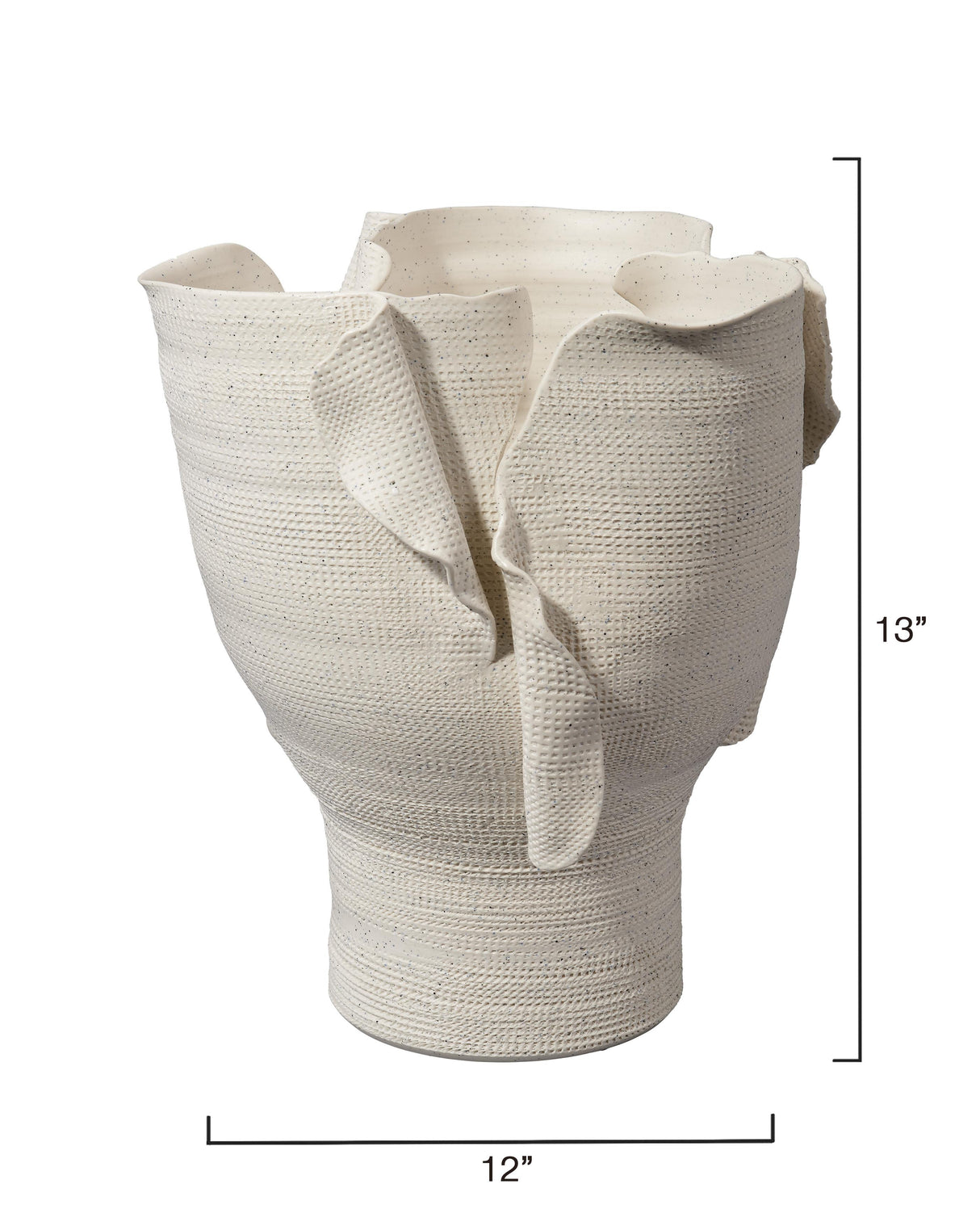 Jamie Young Torn Wide Porcelain Decorative Vessel