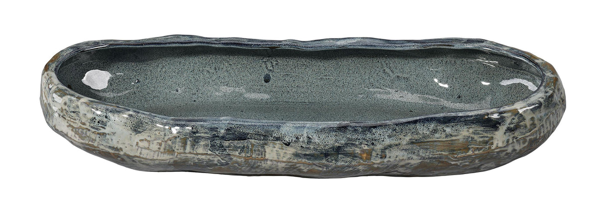 Jamie Young Unearthed Oval Ceramic Decorative Bowl