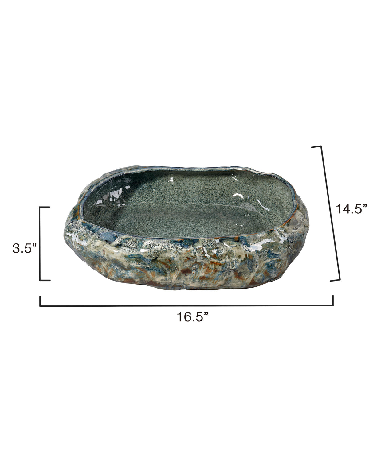 Jamie Young Unearthed Round Ceramic Decorative Bowl