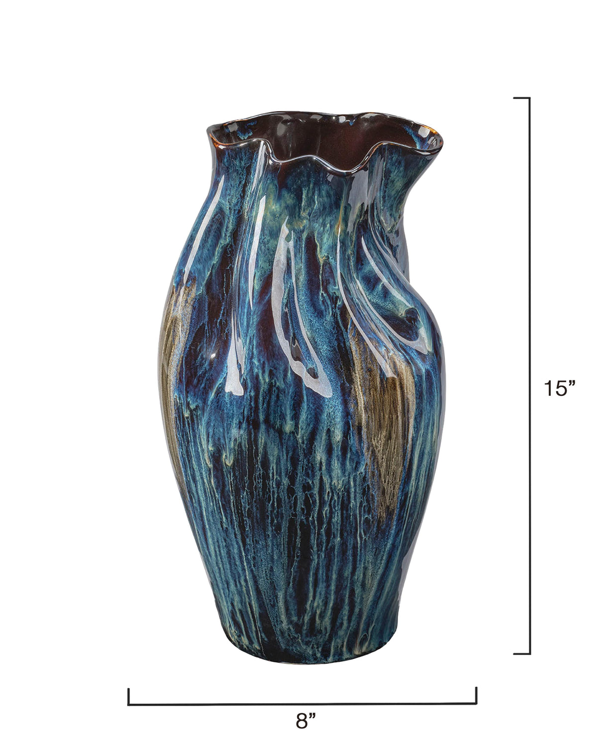 Jamie Young Whirl Ceramic Decorative Vase, Large